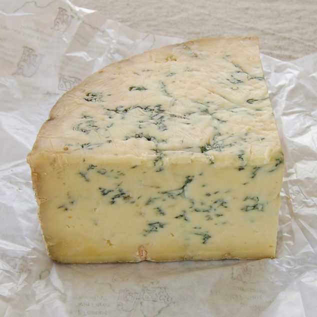 stilton cheese wedge.