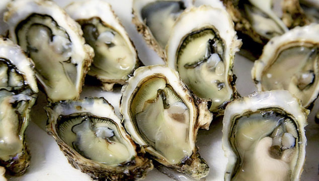 Oysters on half shells