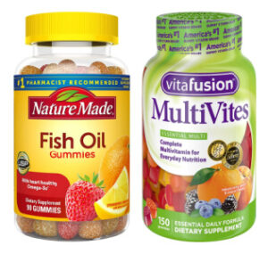Nature Made Fish Oil Gummies and Vitafusion Gummy Vitamins