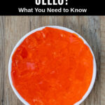 overhead view of a bowl of orange Jello