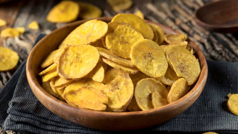 plantain chips in a bowl