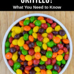 Skittles candy in a bowl