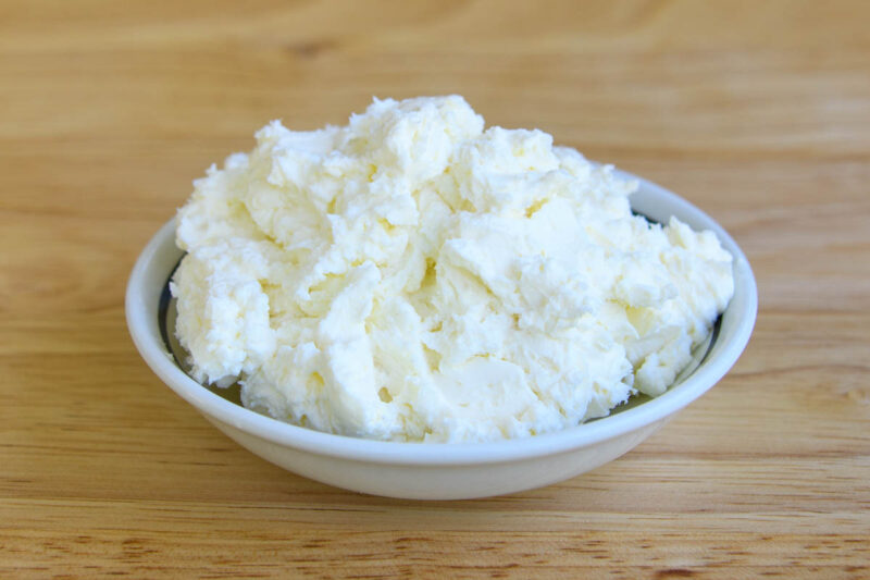 a bowl of whipped cream cheese