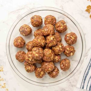 satin balls on a plate