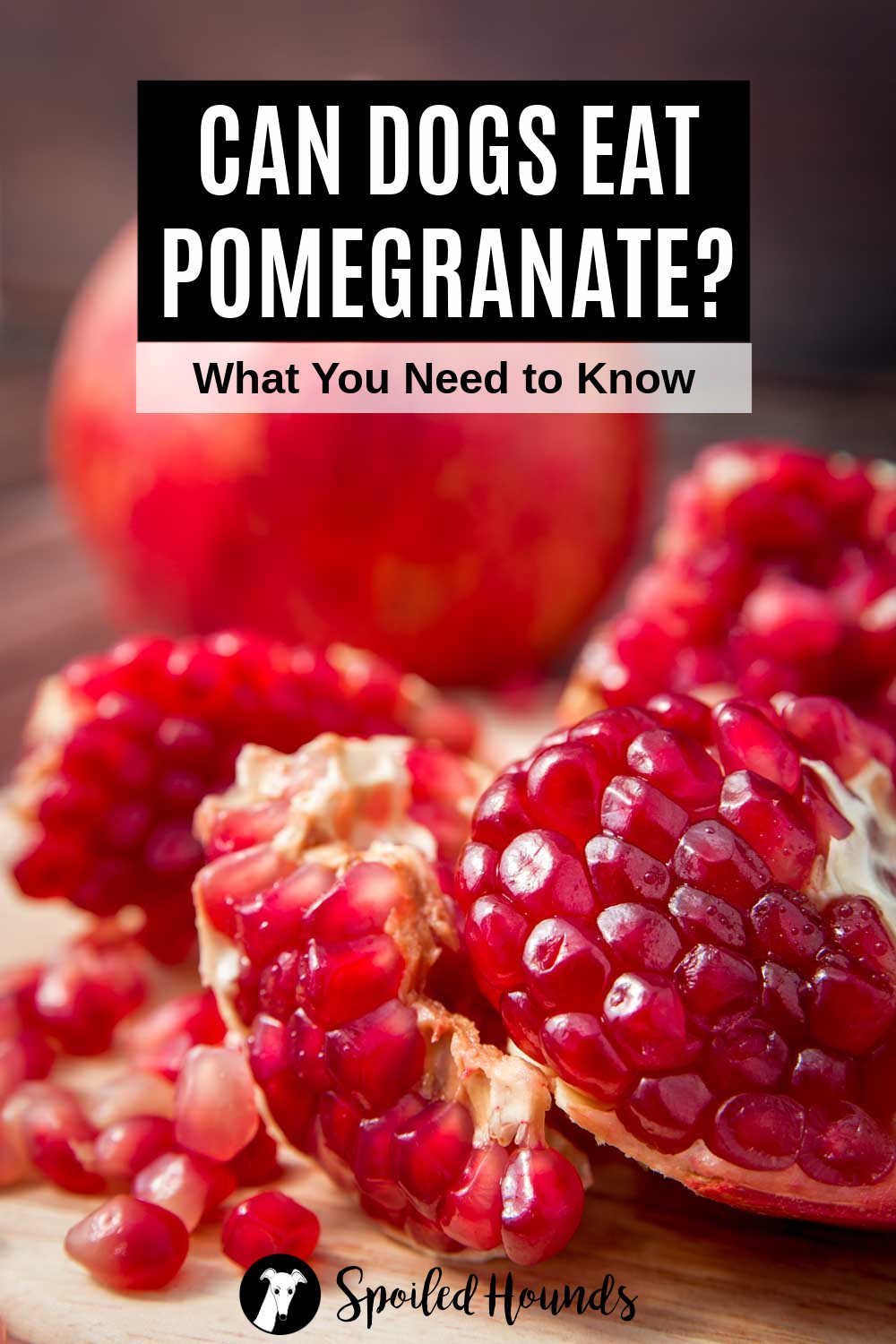 fresh pomegranate fruit and arils.