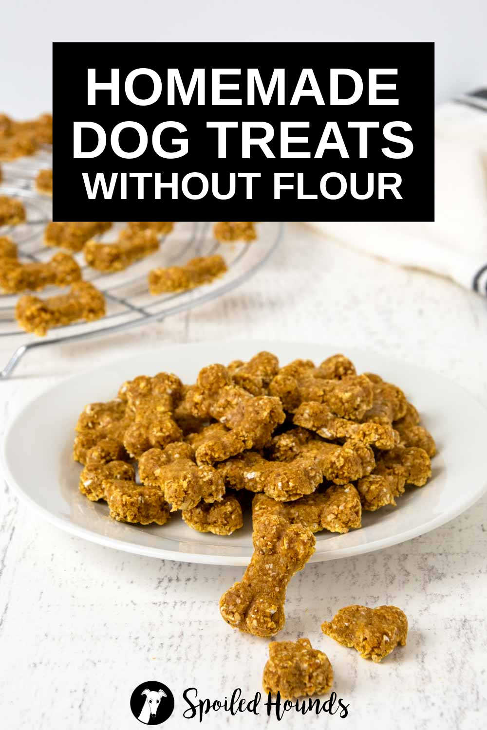 a bowl of homemade dog treats without flour.