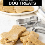 peanut butter oatmeal dog treats and bone-shaped cookie cutters.