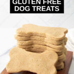 a stack of homemade gluten free dog treats.