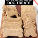 homemade gingerbread dog treats in four shapes.