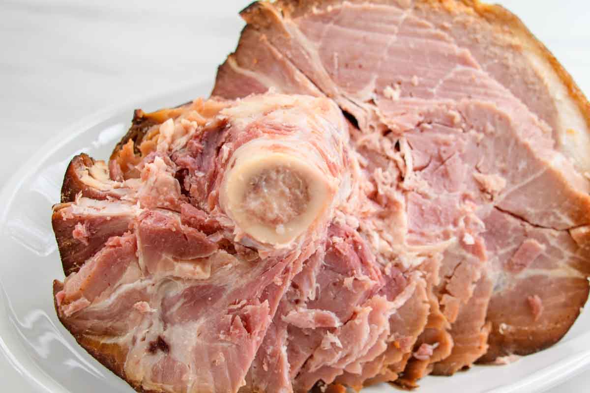 Ham with a bone.