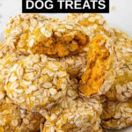 Homemade low fat dog treats piled on a plate.