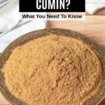 Ground cumin powder in a bowl.