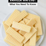 Overhead view of vanilla wafers on a plate.