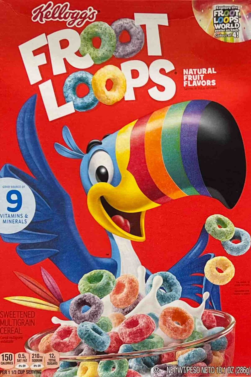 Foot Loops cereal box.