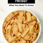 Overhead view of a bowl of Fritos.