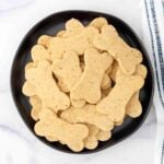 Homemade anise dog treats on a plate.