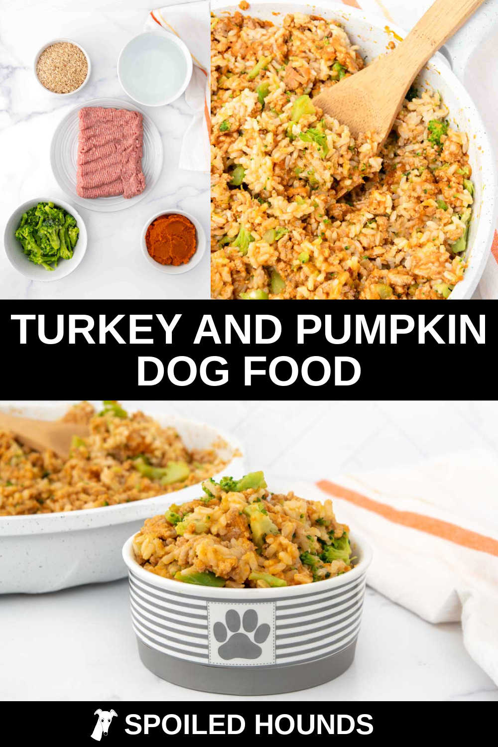 Turkey and pumpkin dog food