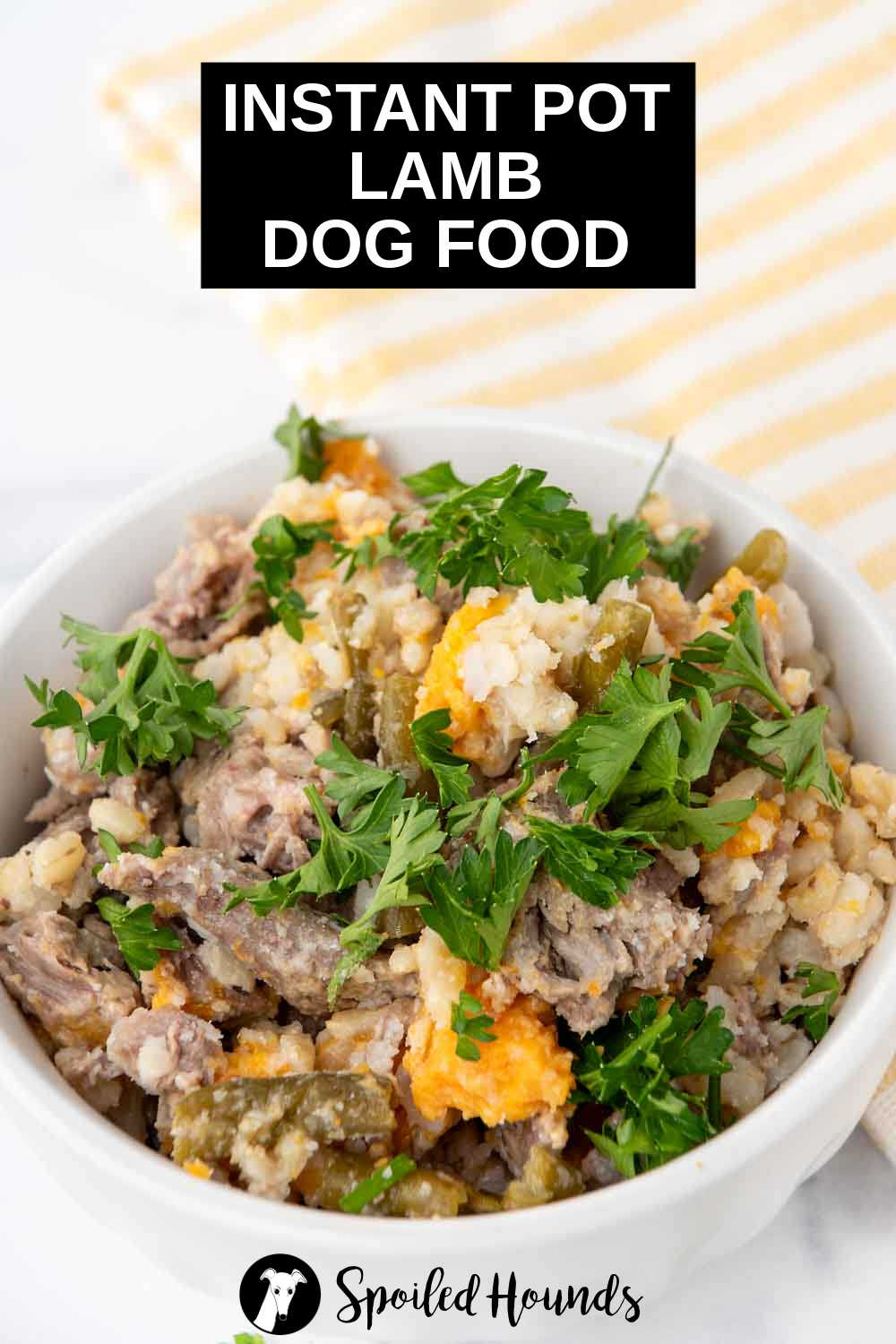 View of Instant Pot Lamb Dog Food