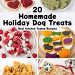 Homemade dog treats for various holidays.