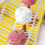 Three homemade cake pops for dogs.