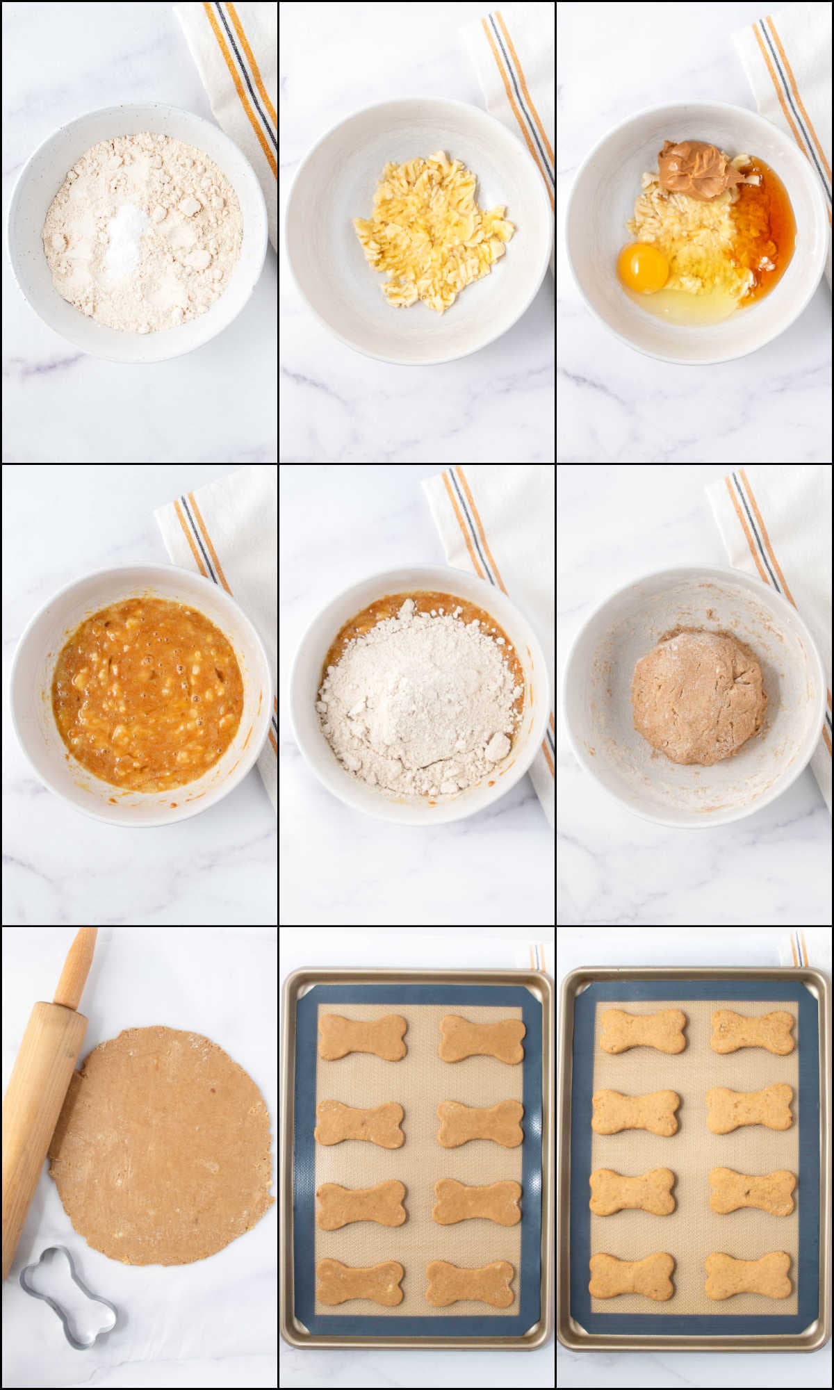 Making honey dog treats.