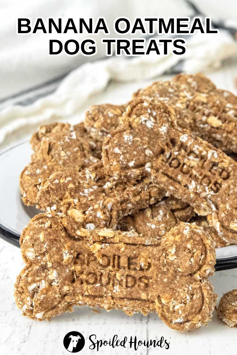 View of Homemade Banana Oatmeal Dog Treats