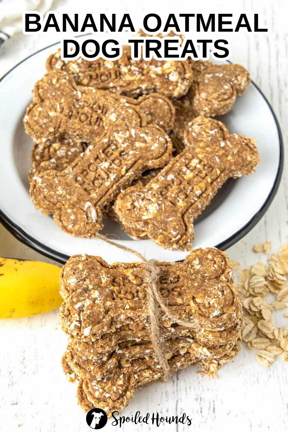 View of Homemade Banana Oatmeal Dog Treats