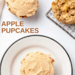 Two homemade apple pupcakes.