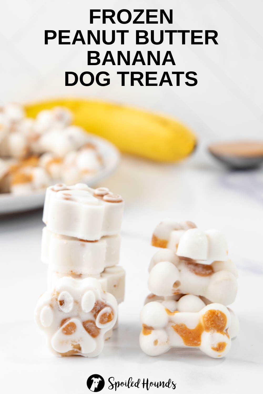 Frozen Peanut Butter Banana Dog Treats
