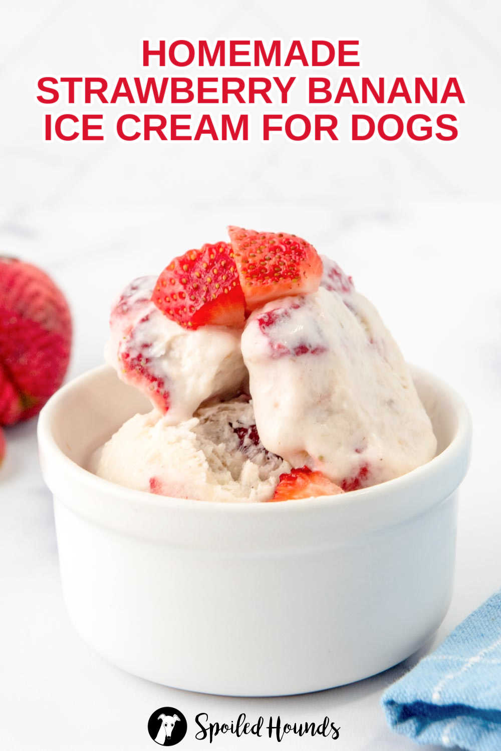 Strawberry Banana Ice Cream for Dogs