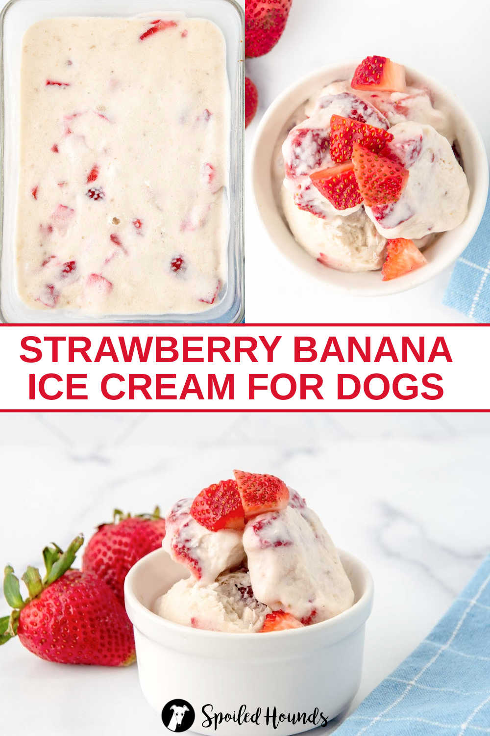 View of Strawberry Banana Ice Cream for Dogs