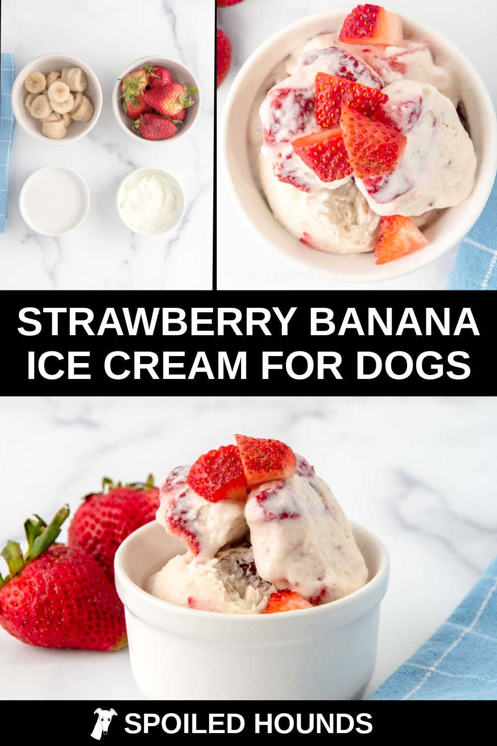Strawberry Banana Ice Cream for Dogs