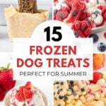 Homemade frozen dog treats, popsicles, and ice cream.