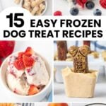 Various homemade frozen dog treats.