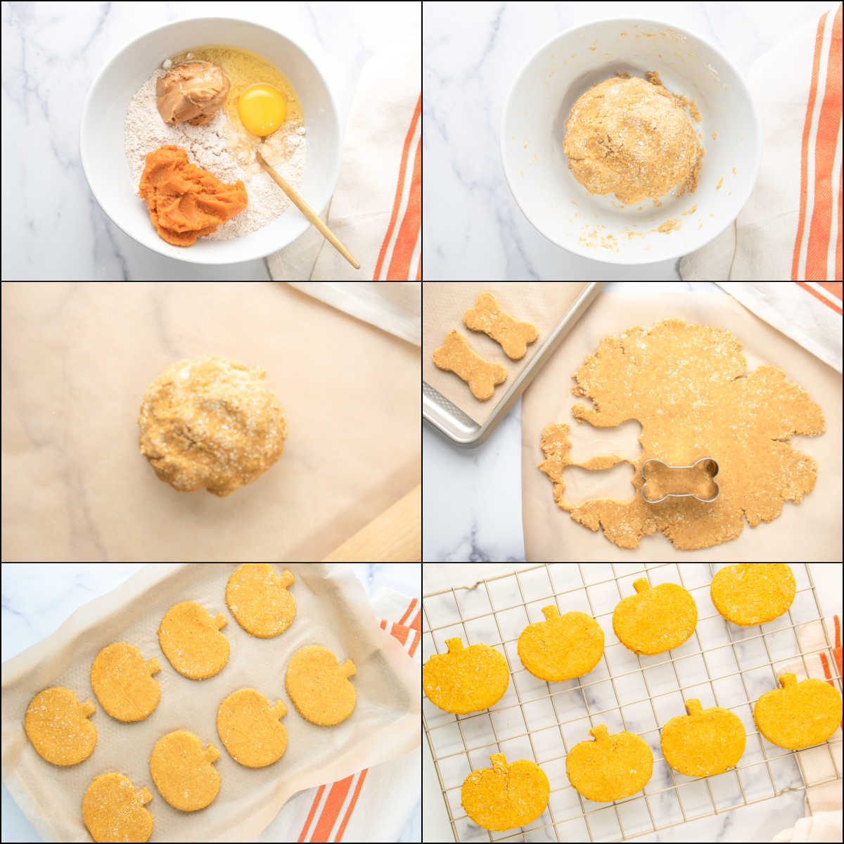 Making Halloween dog treats.