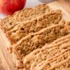 View of Peanut Butter Apple Cake for Dogs