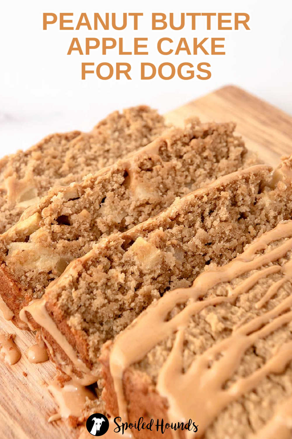 Image showcasing Peanut Butter Apple Cake for Dogs
