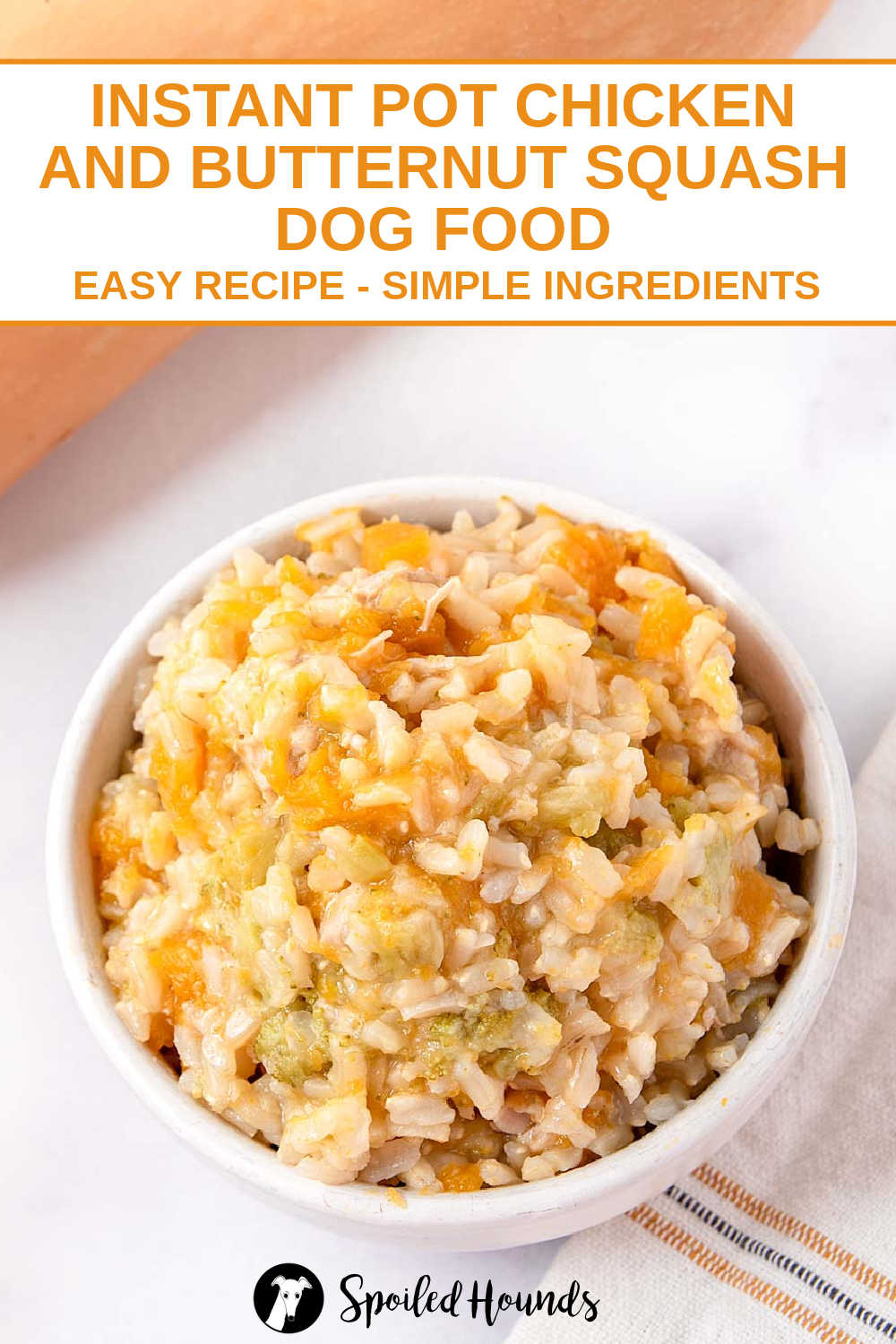 Visual Reference: Instant Pot Chicken And Butternut Squash Dog Food