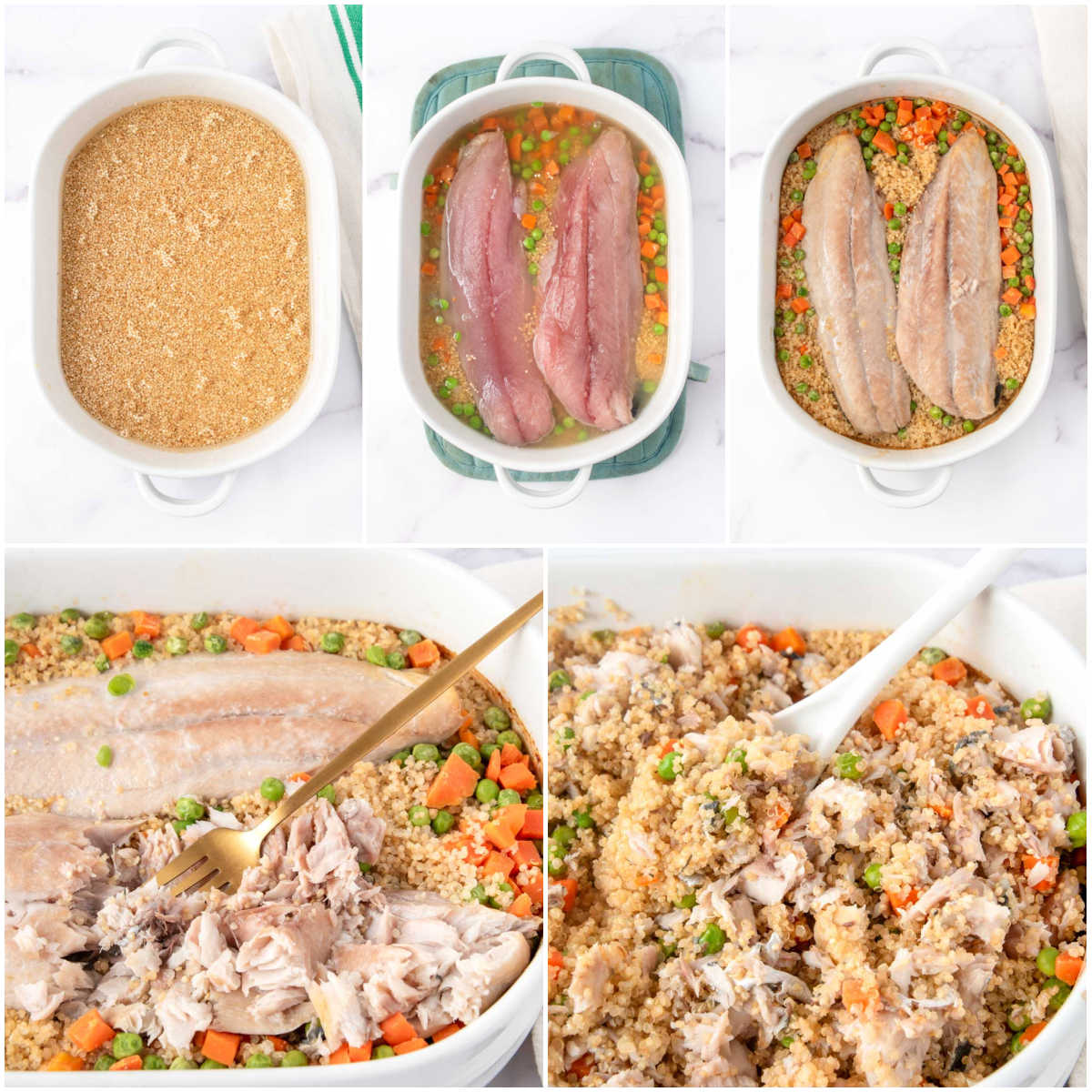 Making homemade mackerel dog food.