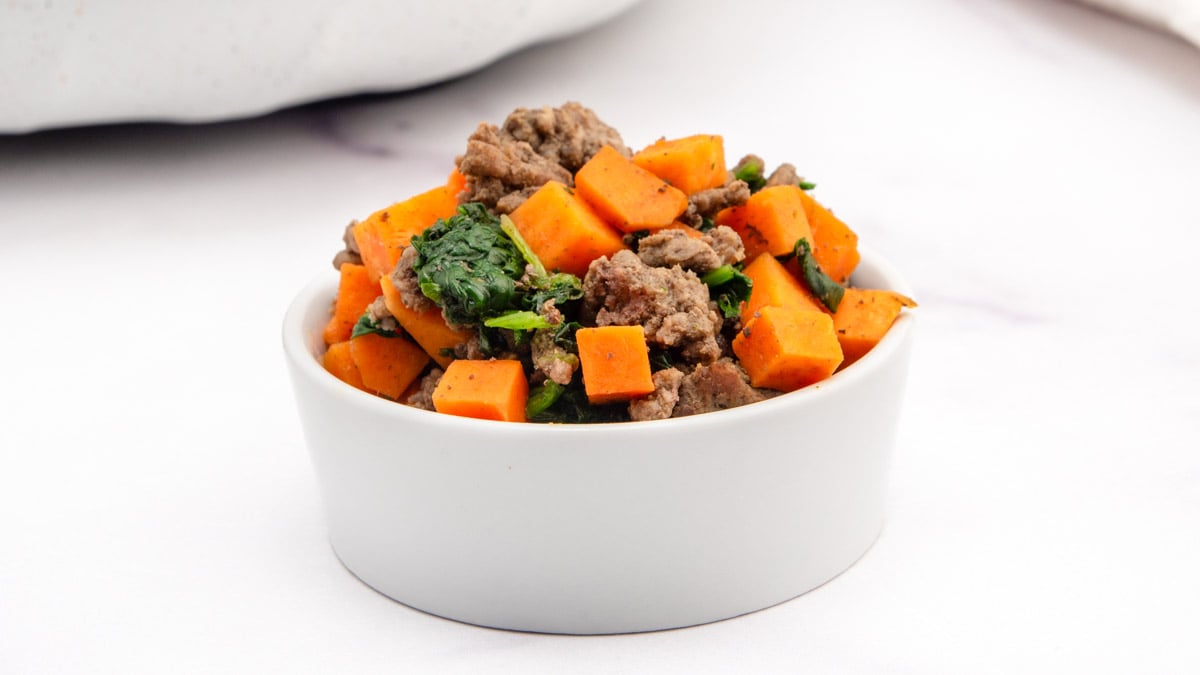 Snapshot of Beef And Sweet Potato Dog Food Easy Skillet Recipe