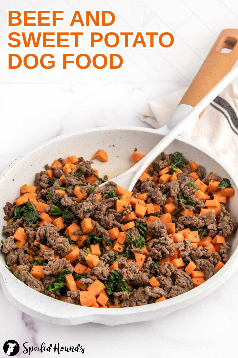 Image showcasing Beef and Sweet Potato Dog Food - Easy Skillet Recipe