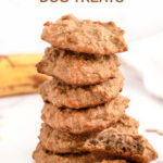 A stack of homemade sunflower seed dog treats.