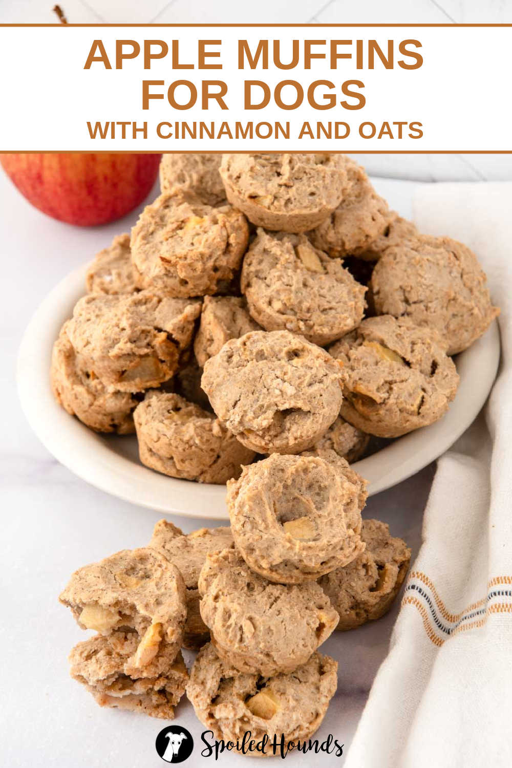 Mini Apple Muffins for Dogs with Oats and Cinnamon