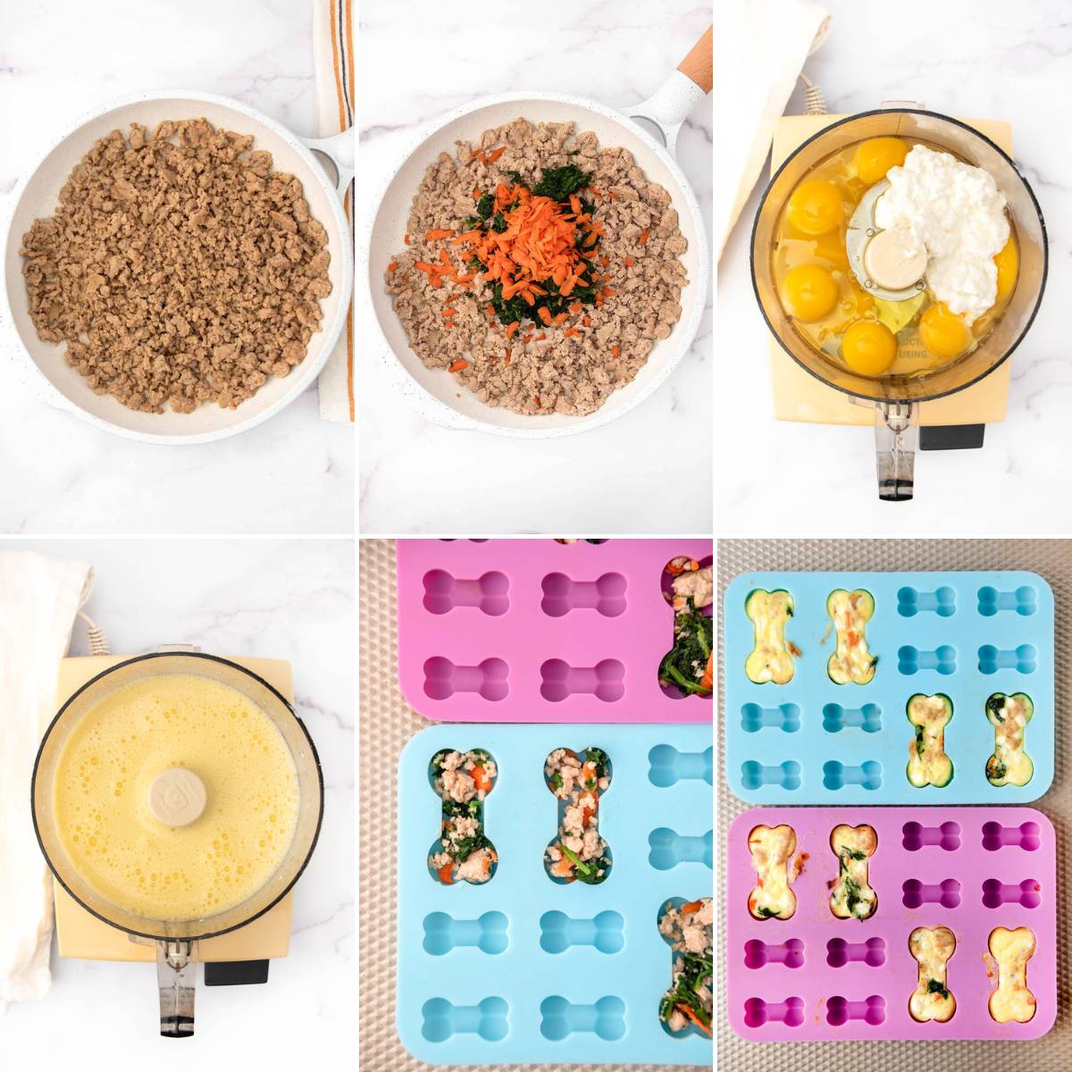 Making egg bites for dogs.