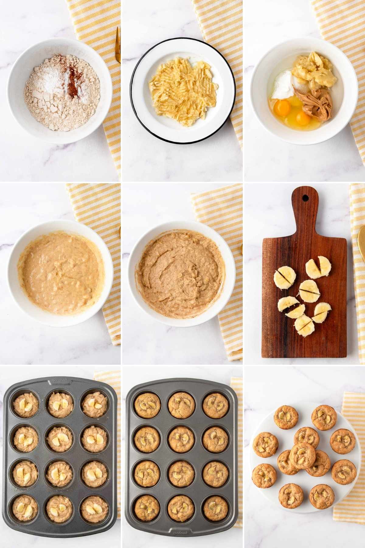 Making banana muffins for dogs.