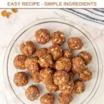 Satin balls for dogs piled on a glass plate.