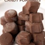 Carob peanut butter candy for dogs in various shapes.