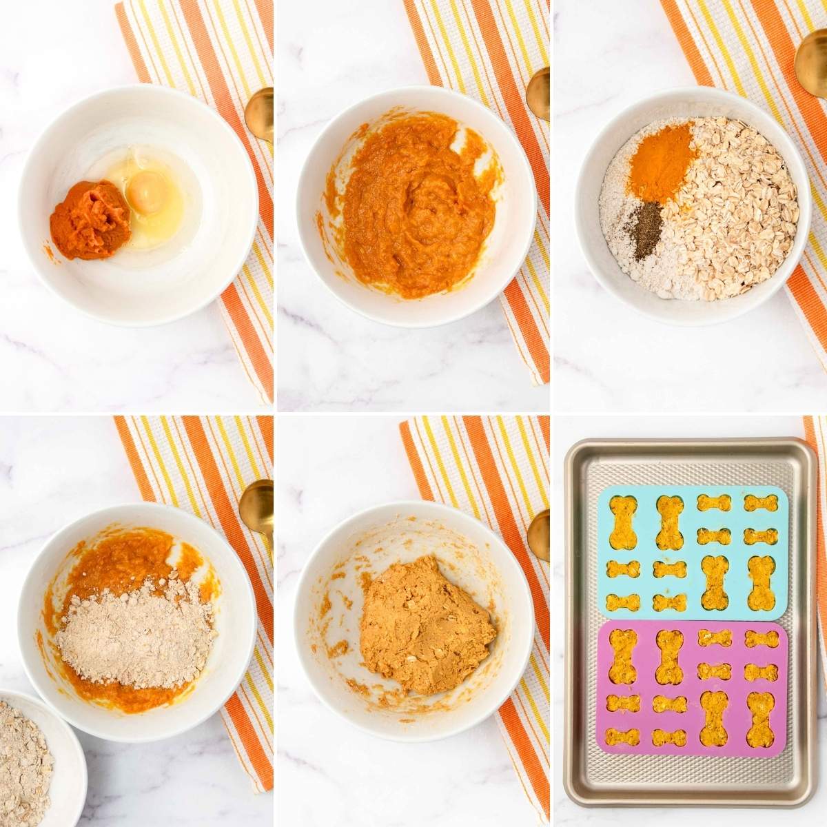 Making turmeric dog treats.