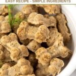 A bowl of homemade fennel dog treats.
