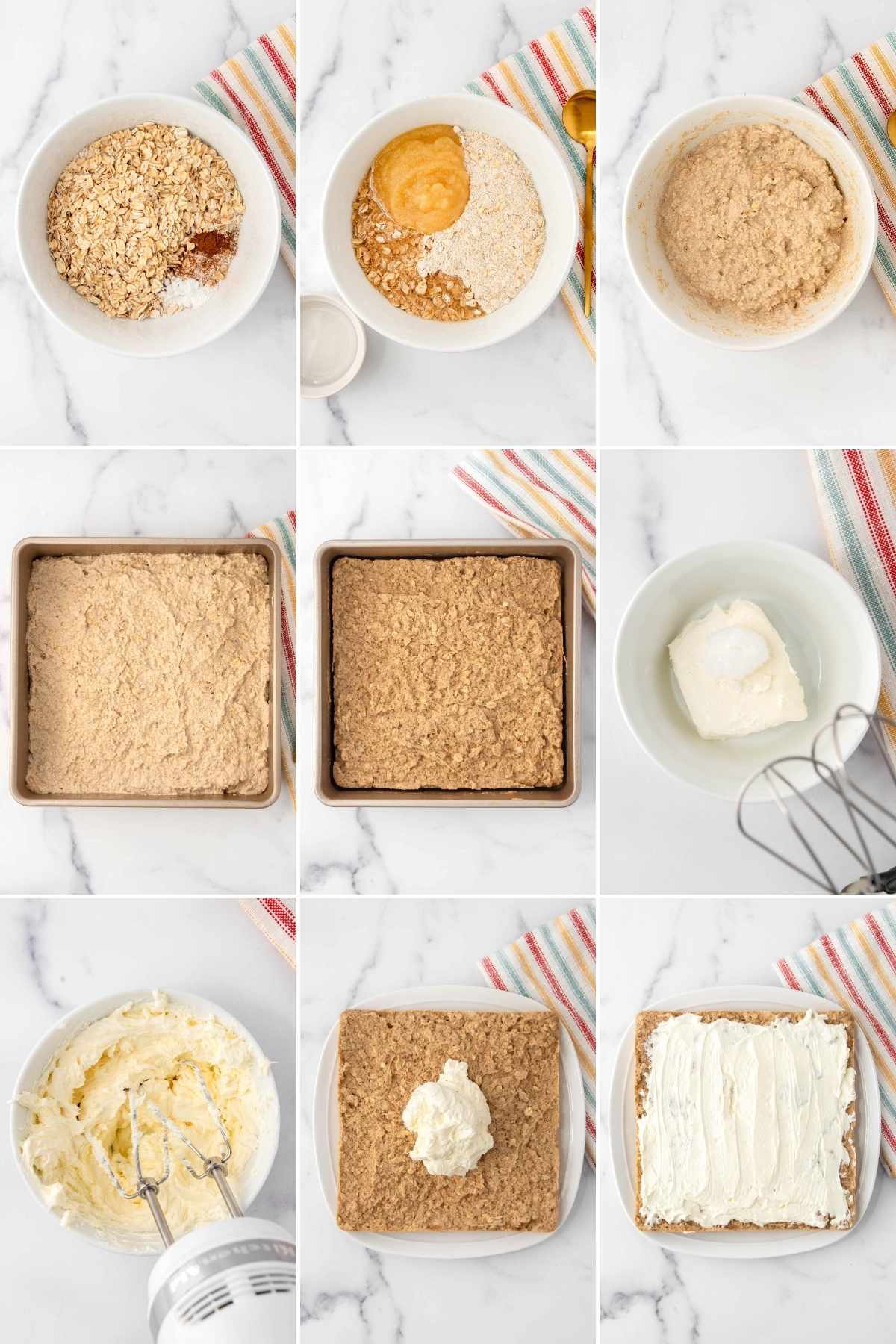 Making and frosting an applesauce cake for dogs.
